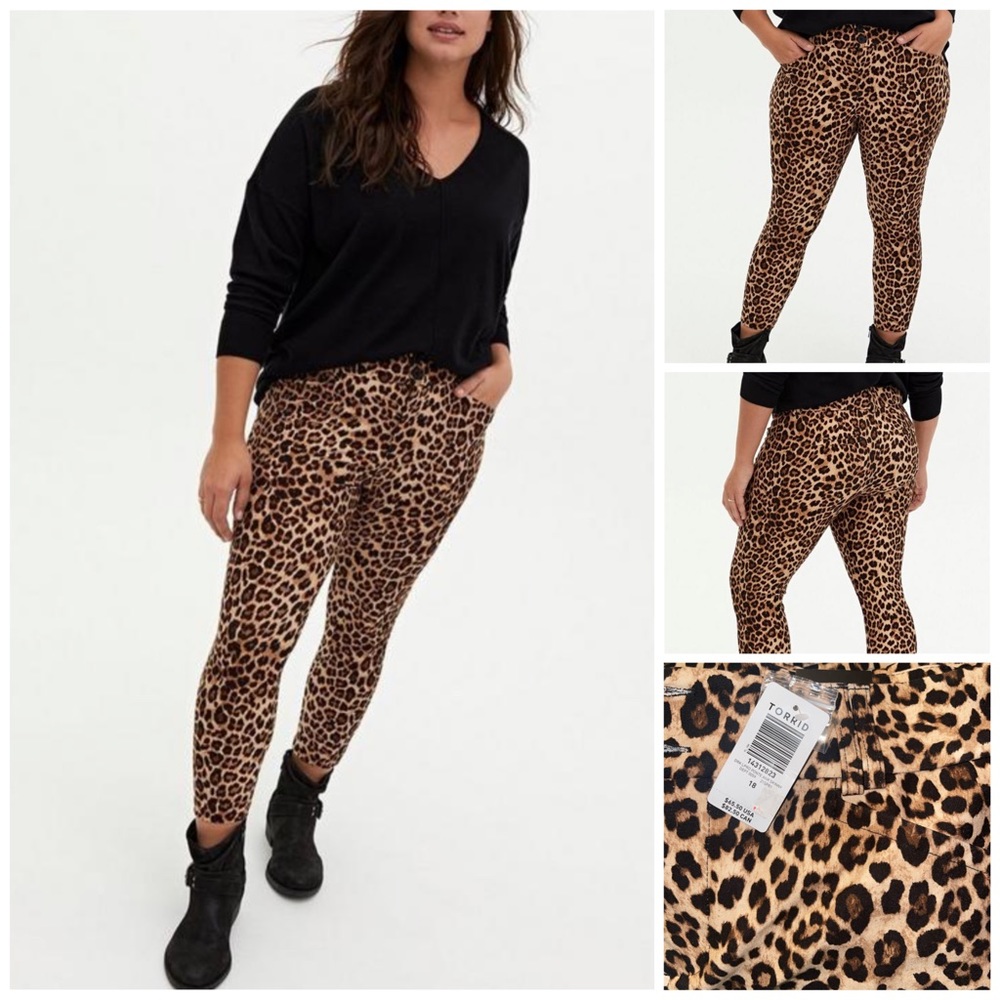 Torrid Leopard skinny pants